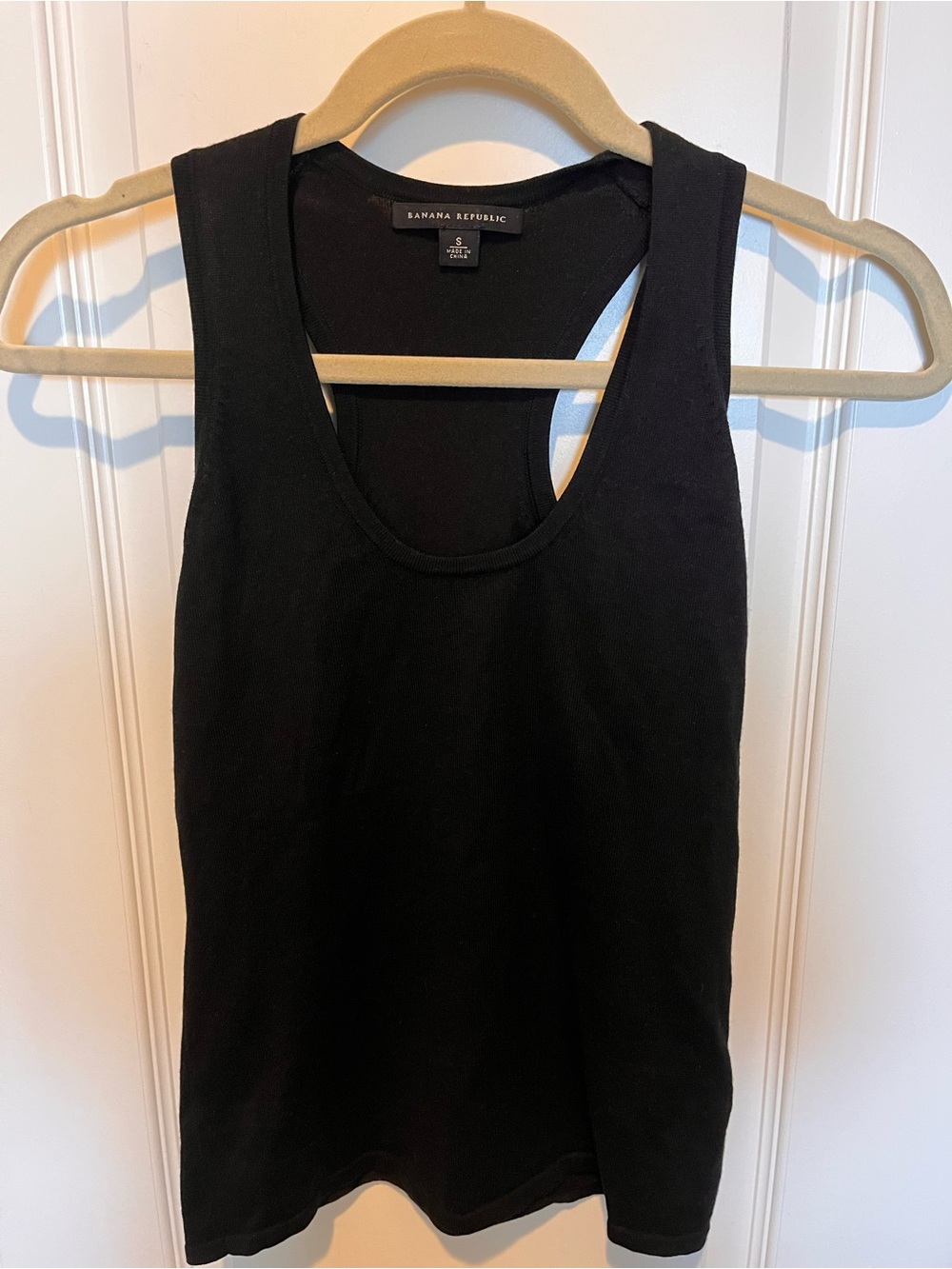 Banana Republic Black Ribbed Racerback Tank